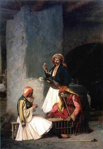 Arnauts jugando al ajedrez 1859