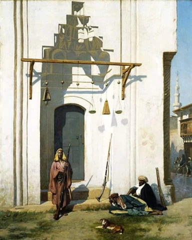 Guardas na porta de uma tumba, 1870