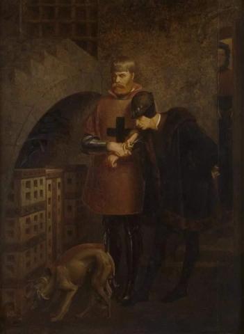 Louis Xi besøker kardinal La Balue 1883