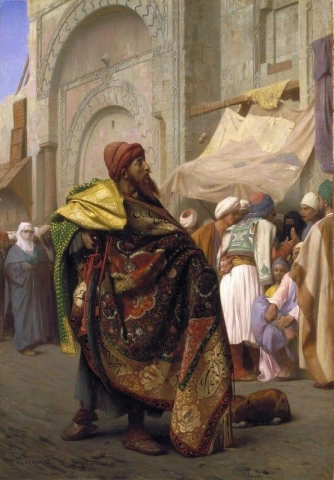 El comerciante de alfombras de El Cairo 1869