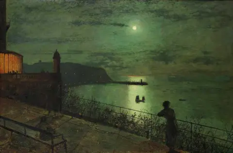 Scarborough vanaf de stoelen bij het Grand Hotel 1879