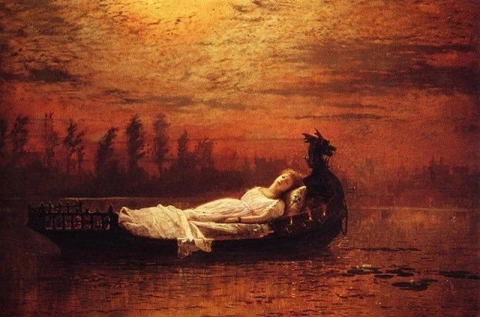 A Senhora de Shalott, ca., 1878