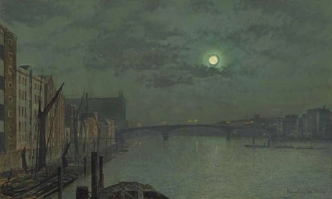 Vista da ponte Blackfriars ao luar, 1882