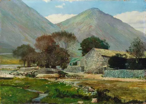 Wasdale Head con gran hastial en la distancia