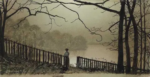 Lago Waterloo Parque Roundhay Leeds 1876-77