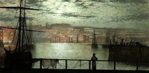 Whitby desde la estación Quay 1878
