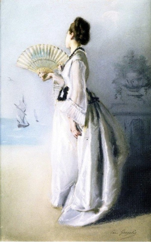 Dame mit Fächer ca. 1869-70