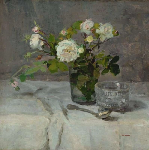 Rosor i ett glas ca 1880-82