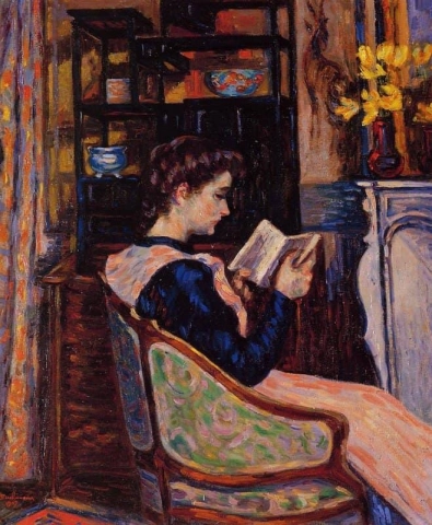 Fräulein Guillaumin beim Lesen