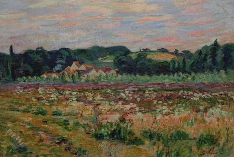 Prairie Epinay Sur Barley am Abend ca. 1888