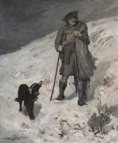 A Highland Shepherd - Skisse 1880