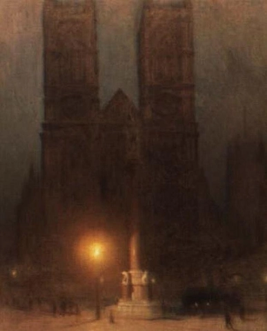 Westminster Abbey bei Nacht 1912