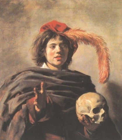 Hals Frans Jongeman met schedel Vanitas