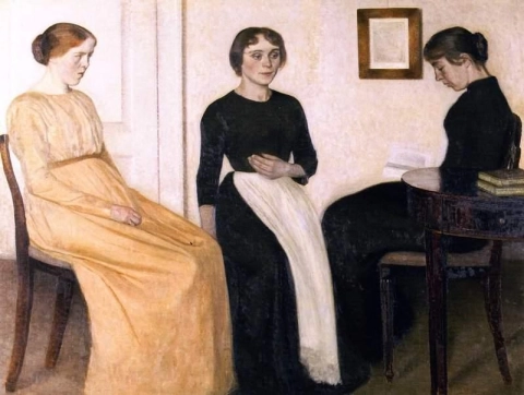 Tres mujeres jóvenes 1895