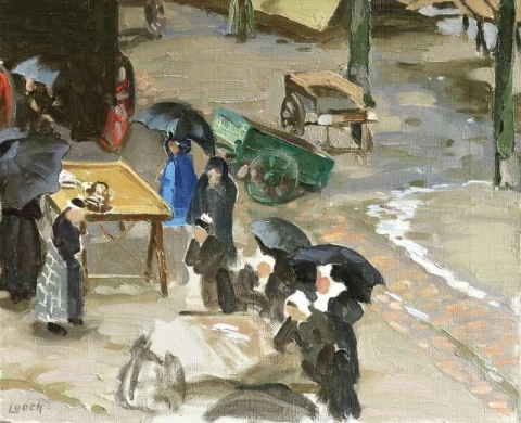 Regentag-Finistere-Markt, ca. 1904