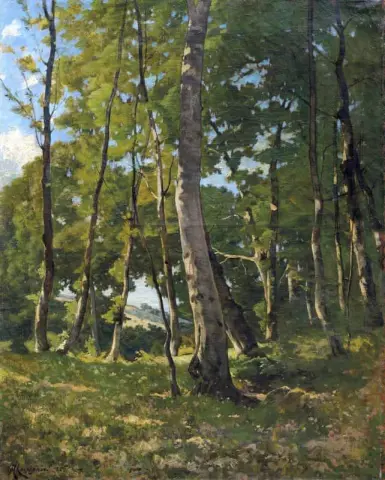 Toegang tot het bos 1885