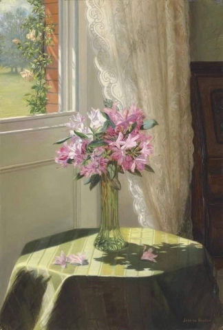 Rhododendrons By A Window 1909