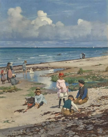 En sommerdag på Hornb K Beach 1884