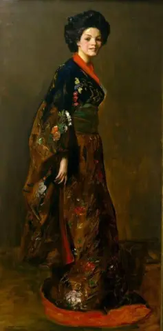 青い着物 1909