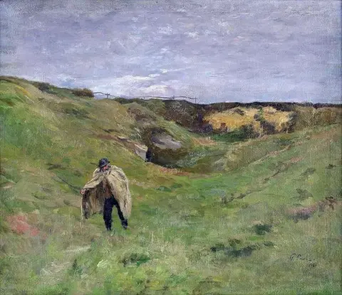 Vanrande Man I Landskap 1884
