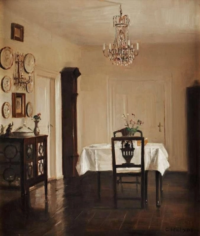 A sala de jantar à tarde