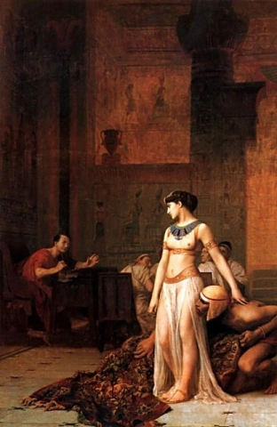 Cleopatra in front of Caesar