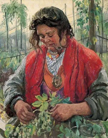 Hopfenpflückende Oma Knowles, ein alter Hase, 1940