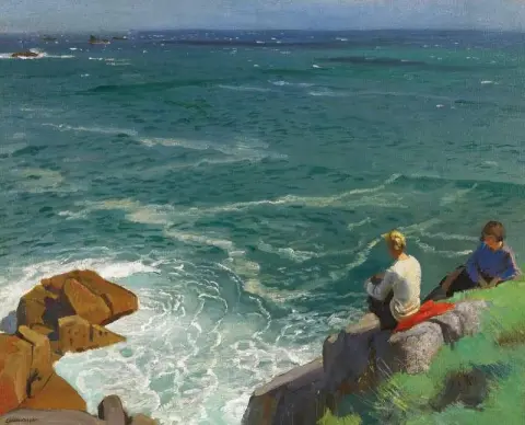 Das Grüne Meer Lamorna ca. 1918