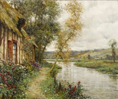 Ein Häuschen am Fluss Normandie