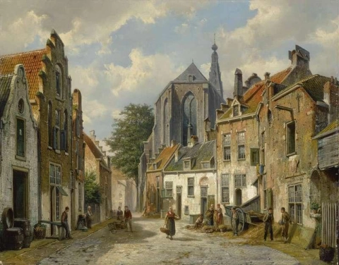 Een Nederlandse straat in de zomer van 1869