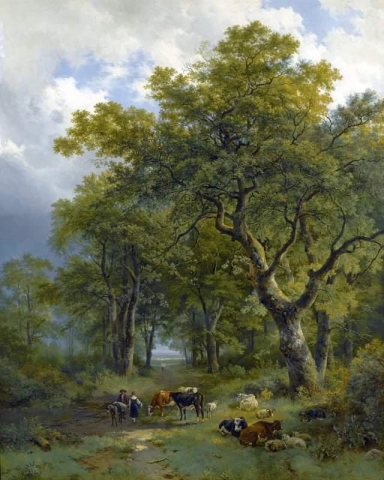 Um caminho arborizado 1833