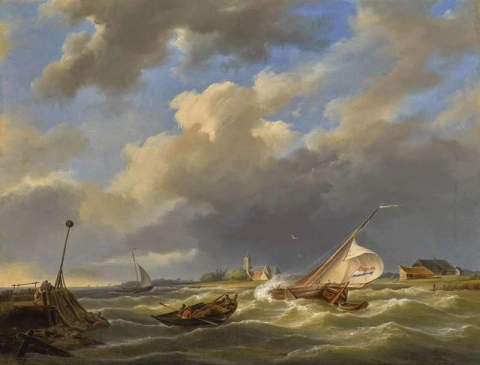 Barcos en el mar 1845