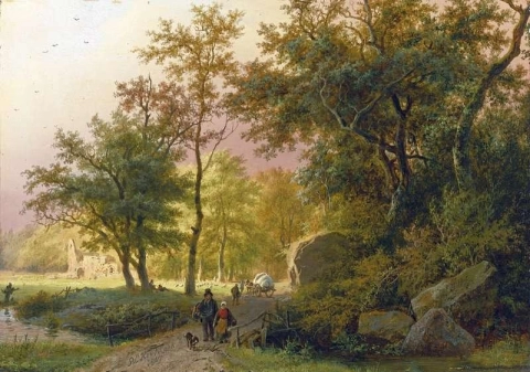 Viajantes em uma estrada 1849