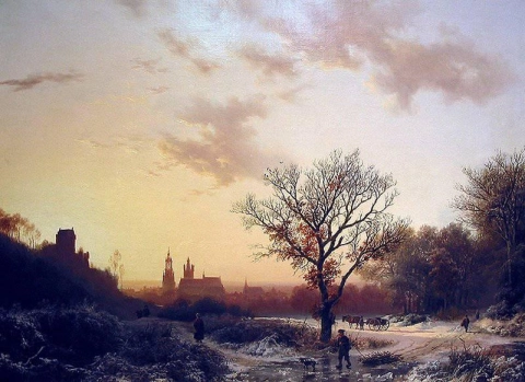 Winterlandschap von Gezicht Op Kleef 1839