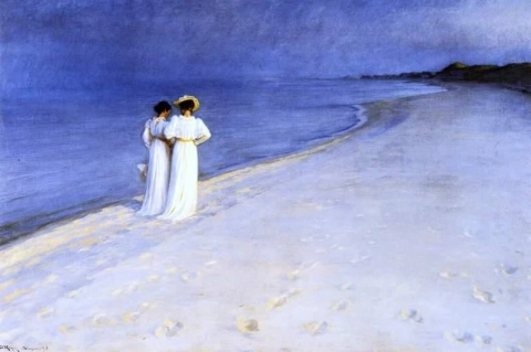 Summer Night On The South Beach At Skagen 1