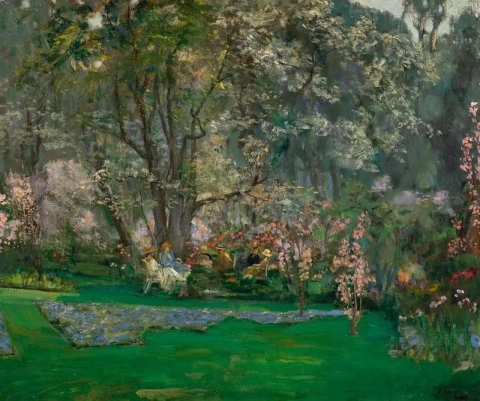 Primavera en un jardín de la Riviera 1921