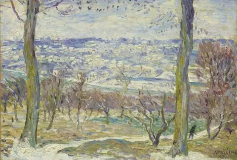 1909년 파리 주변의 눈 풍경