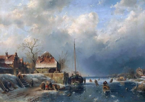 A Canal Scene In Winter