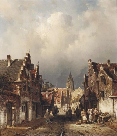 A City View On A Cloudy Day 1851