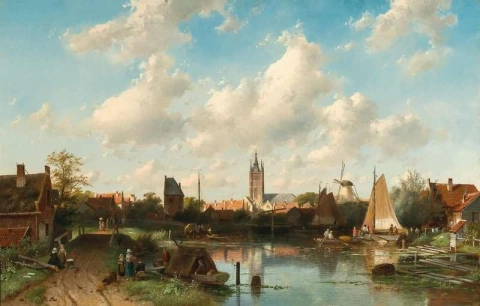 Utsikt över Delft 1868