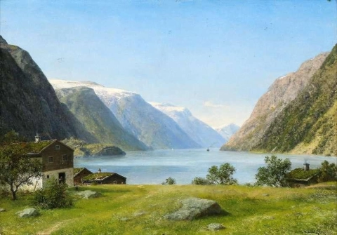 Utsikt från Hardangerfjorden Norge 1904