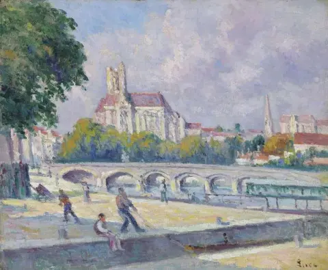 De kades en de kathedraal van Auxerre