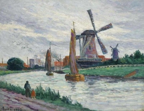 Väderkvarnar i Holland 1907