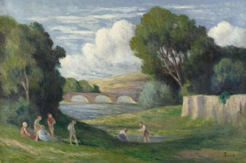 Rolleboise Bathers Near the Arms of Seine 1930