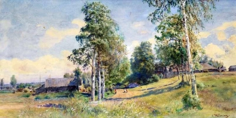 Russian Village In Spring