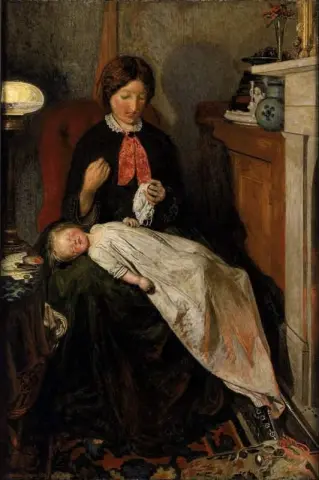 Venter. An English Fireside Of 1854-55 1851-52 Omarbeidet 1854-55