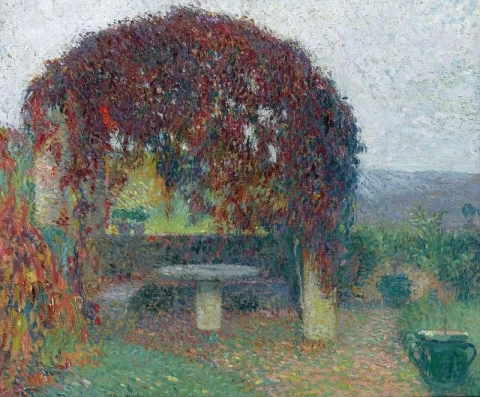 O caramanchão de flores, cerca de 1910-20