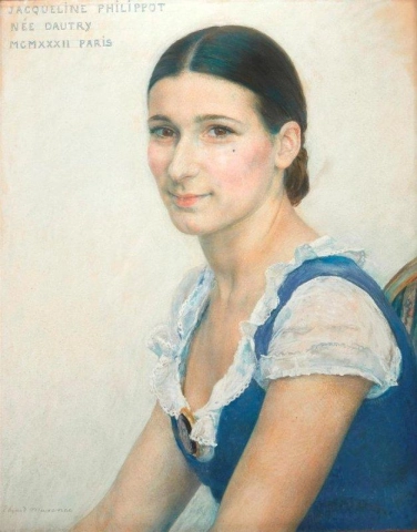 Portrett av Jacqueline Philippot Nee Dautry 1932