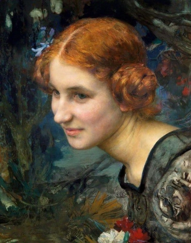 Portret van een jong meisje, ca. 1900