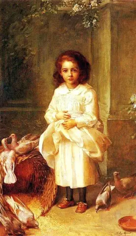 Portrait Of Miss Ethel D Arcy Aged 6 1888
